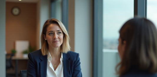 Coacher un dirigeant d’entreprise : conseils pour réussir sa formation Femme dirigeante confiante en réunion dans un bureau moderne