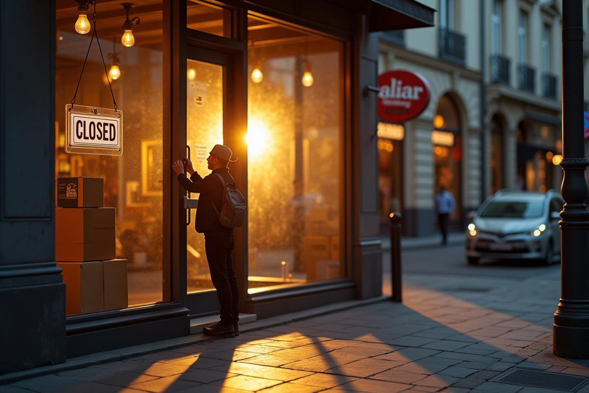 magasin fermeture