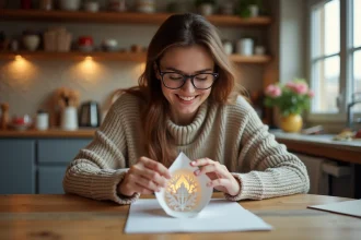 Carte pop-up de vœux de bonne année pour entreprise