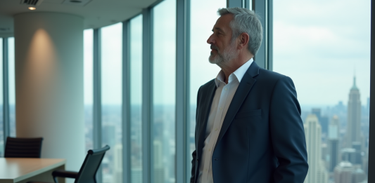 Fortune Elon Musk : combien possède le PDG de Tesla et SpaceX ? Homme d'affaires en costume regardant la ville